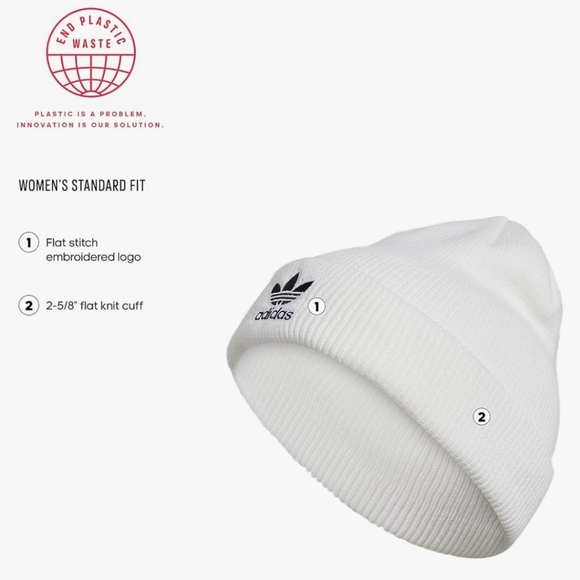 NWT Women's Adidas Trefoil Beanie - Picture 9 of 11